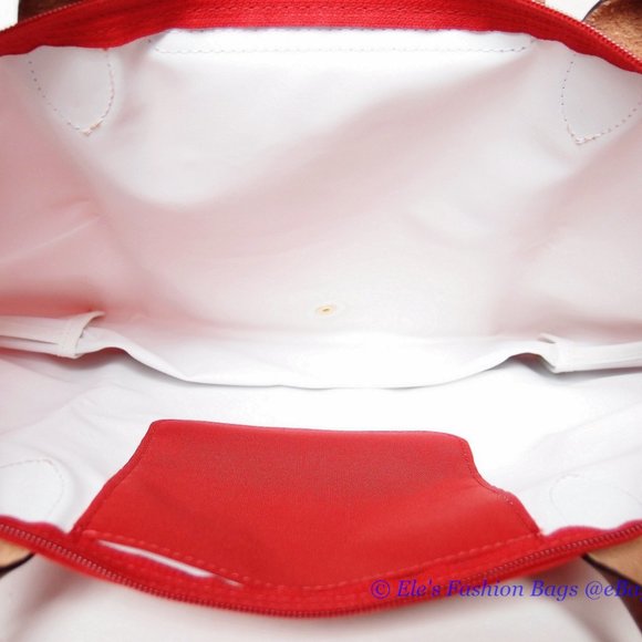 NWT LONGCHAMP Le Pliage Medium/Small Shoulder Tote Burnt Red AUTHENTIC - Picture 15 of 16